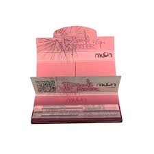 Moon Pink Rolling Paper and Tips 1 1/4 Size